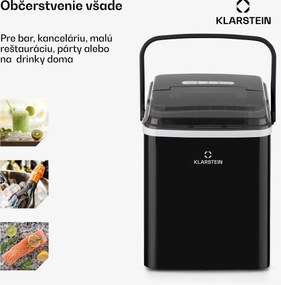 Klarstein Arctic Porter, výrobník ľadu, kužeľovité kúsky ľadu, 12 kg/24 h, nehrdzavejúca oceľ