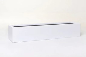 Balkónový hrantík FLOBO, sklolaminát, šírka 80 cm, biely mat