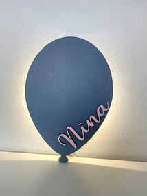 lovel.sk Drevená lampa s menom - balón