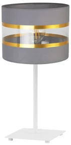 Stolná lampa Elegance, 1x textilné tienidlo (výber zo 6 farieb), (výber z 2 farieb konštrukcie), g, ln