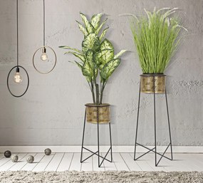 Sada 2 ks kvetinových stojanov Couple Exy čierno-zlatá