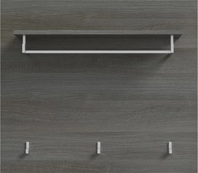 Predsieňová zostava Salsa (4-dielna), sivý dub/biela lesk