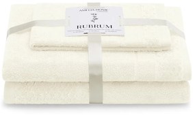 Súprava 3 ks uterákov RUBRUM klasický štýl krémová