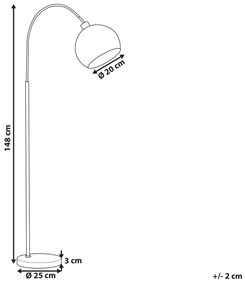 Stojaca lampa kovová čierna GUMARA Beliani