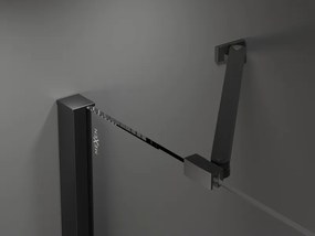 Mexen Velar Duo, posuvné dvere do otvoru 140x200 cm, 8mm číre sklo, čierna, 871-140-000-02-70