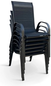 Noela Záhradný jedálenský set Viking XL 190cm + 6x kovová stolička Ramada