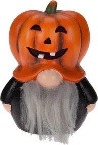 Halloweensky škriatok s tekvicovou čiapkou LED 12 cm