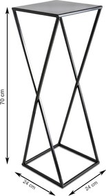 STOJAN NA KVETINÁČ LOFT5 70X24X24 CM ČIERNA