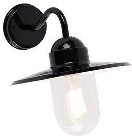 Moderná vonkajšia nástenná lampa čierna IP44 - Kansas