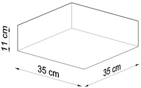 Stropné svietidlo HORUS 35 2xE27/60W/230V šedá