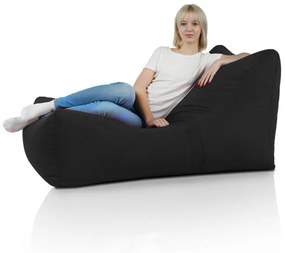 Leňoška LOUNGE ATENA plyš čierna