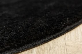 Kúpeľňový koberček Malmo čierny, kruh