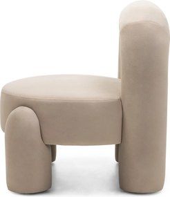 Designové křeslo Vasto samet/béžové
