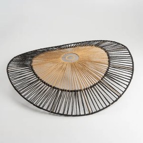 Brilagi - LED Prisadený luster CERIA BOHO 1xE27/60W/230V pr. 80 cm čierna/hnedá