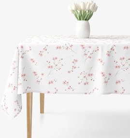 Goldea hranatý obrus 100% bavlnené plátno - kvitnúce sakury 100 x 100 cm