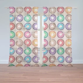 Sablio Záclony Farebné špirály: 2ks 150x250cm