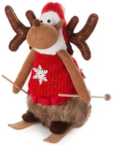 Vianočná dekorácia DOLL 105 B červená / hnedá
