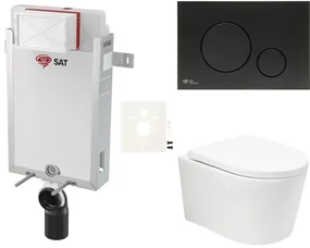 Závesný wc set SAT BREVIS na zamurovanie vírové splachování SIKOSZBRTOR68