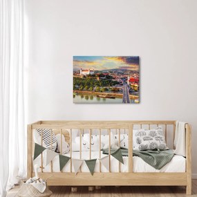 Obraz - Panorama Bratislavy, Slovensko (70x50 cm)