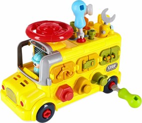 KIK Manipulačný autobus 6v1 – vzdelávacia stavebnica so skrutkami a skrutkovačmi, 3+