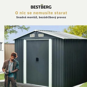 Záhradný domček BestBerg ZDB-4Z / 4,1 m² / 236 x 174 x 206 cm / zelený