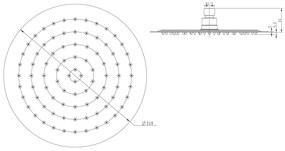 Sapho, SLIM hlavová sprcha, kruh, 250mm, nerez, MS574