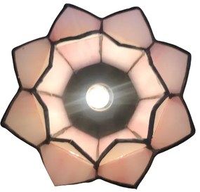 Dekoračná vitrážová lampa LOTUS PINK