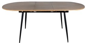 Kondela Jedálenský stôl, rozkladací, dub/čierna 150-190x75 cm, TAMERON