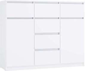 Komoda MALWA 2D6S 120 cm bílá