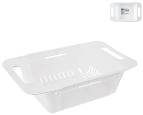Organizér do drezu, posuvný, plastový, biely PAVO