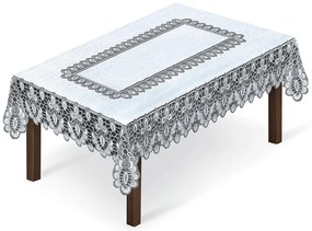 Žakárový obrus  249990 150X300 bielo-sivá