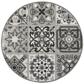 Protišmykový koberec Patchwork sivý
