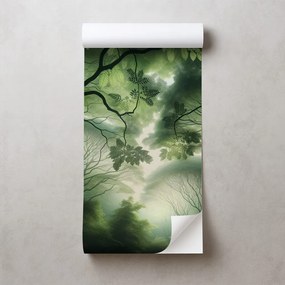 Samolepiaca tapeta zelený lesný raj