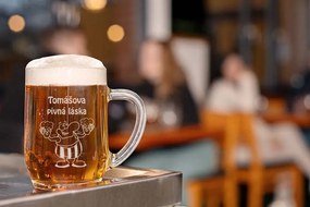 Pieskovaný polliter na pivo Tomášova pivná láska