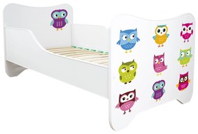 TOP BEDS Detská posteľ Happy Kitty 140x70 Sovičky