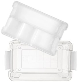 Organizér, úložný box 2v1, multifunkčný, biely STORMAX - 6 l, 32 x 23 x 11 cm
