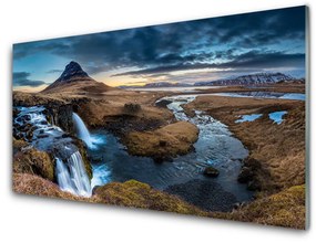 Skleneny obraz Vodopád rieka príroda 100x50 cm