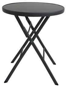 ModernHOME Záhradný stolík skladací 60 cm - čierny, SC-091