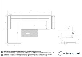 Krémová rozkladacia modulárna rohová pohovka s úložným priestorom (ľavý roh) Lulu – Miuform