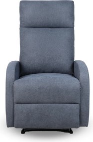 Relaxačné polohovacie TV kreslo FIORE — látka, sivá, nosnosť 130 kg
