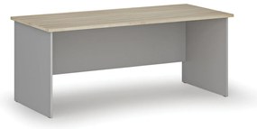 Kancelársky písací stôl PRIMO GRAY, 180x80 cm, sivá/dub prírodný