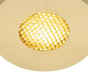 Moderné zapustené bodové svetlo zlaté IP54 - Shed Honey