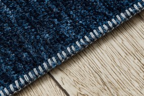 Koberec FLORENCE 24021 Jednfarebný, glamour, plocho tkaný, modrý