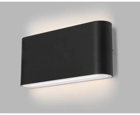 LED2 - LED Vonkajšie nástenné svietidlo FLAT 2xLED/5W/230V IP65 čierna
