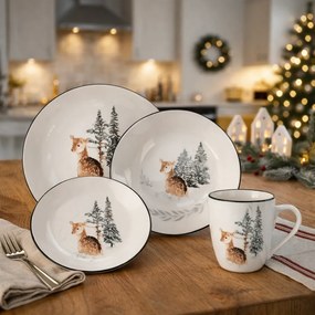 Porcelánový plytký tanier Winter Fawn, 27 x 2,6 cm