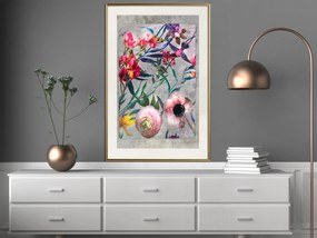 Artgeist Plagát - Rustic Flowers [Poster] Veľkosť: 40x60, Verzia: Zlatý rám s passe-partout