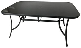 Kvalitný kovový stôl (ZWT-150) - čierne sklo