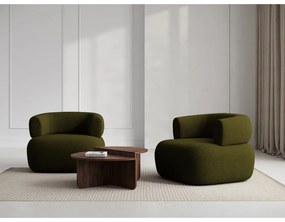 Zelené kreslo z textílie bouclé Jenny – Micadoni Home