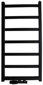 Regnis DEX, vykurovacie teleso 530x730mm so stredovým pripojením 50mm, 415W, čierna matná, DEX70/50/D5/BLACK