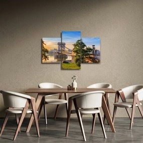 Obraz - Most cez rieku, Budapešť, Maďarsko (90x60 cm)